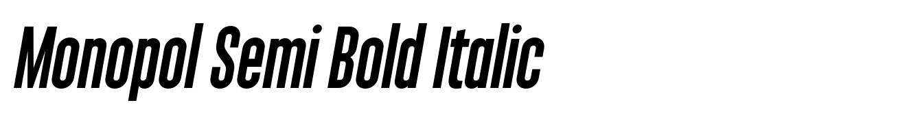 Monopol Semi Bold Italic